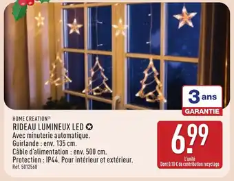ALDI Rideau lumineux led offre