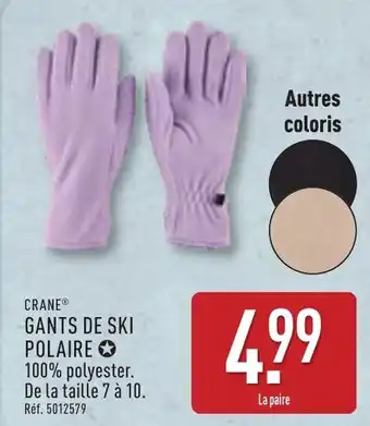 ALDI Crane gants de ski polaire offre