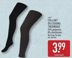 ALDI L&d collant ou legging thermique offre
