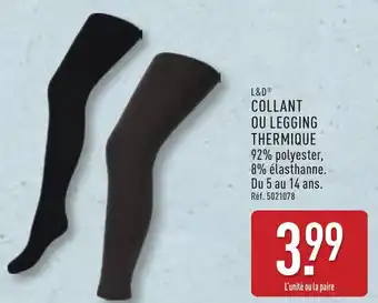 ALDI L&d collant ou legging thermique offre