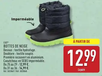 ALDI L&d bottes de neige offre