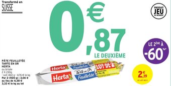 Intermarché Hyper Pâte feuilletée Tarte en or Herta offre