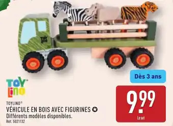 ALDI Véhicule en bois avec figurines offre