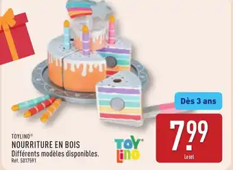 ALDI Toylino nourriture en bois offre