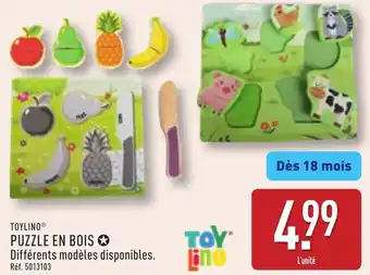 ALDI Toylino puzzle en bois offre