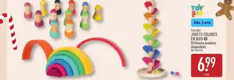 ALDI Toylino jouets colorés en bois offre