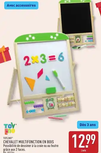ALDI Toylino chevalet multifonction en bois offre