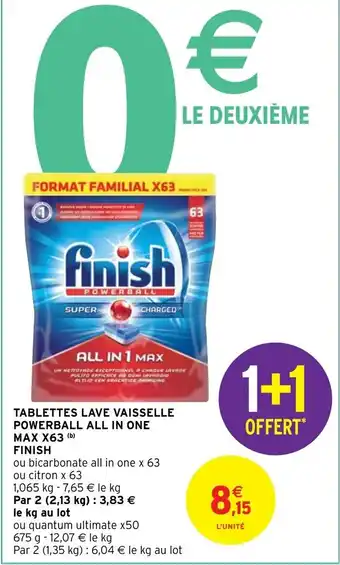 Intermarché Hyper Tablettes lave vaisselle POwerball All in one Max X63 offre
