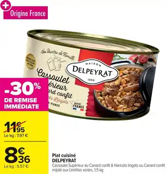 Carrefour Plat cuisiné delpeyrat offre