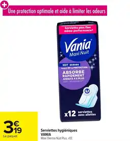 Carrefour Serviettes hygiéniques vania offre