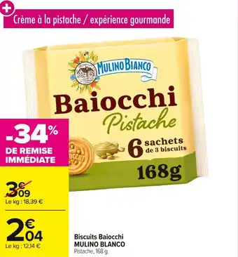 Carrefour Biscuits baiocchi mulino blanco offre