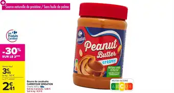 Beurre de cacahuète carrefour sensation
