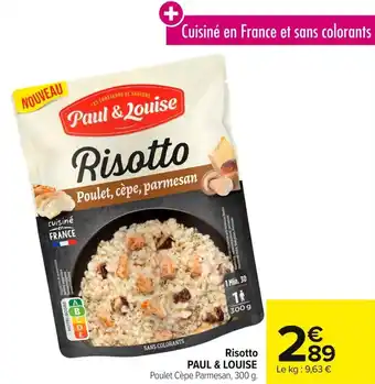 Carrefour Risotto paul & louise offre