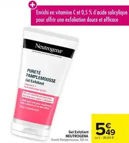 Carrefour Gel exfoliant neutrogena offre
