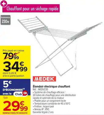 Carrefour Étendoir électrique chauffant offre
