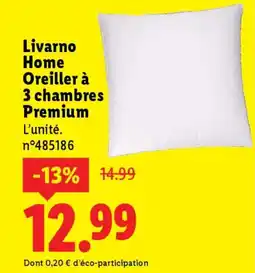 Lidl Livarno home oreiller à 3 chambres premium offre