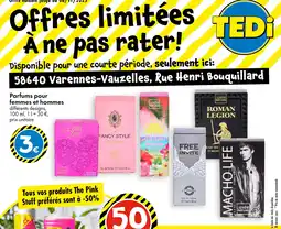 TEDi Parfums pour femmes et hommes offre
