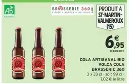 Intermarché COLA ARTISANAL BIO VOLCA COLA BRASSERIE 360 offre
