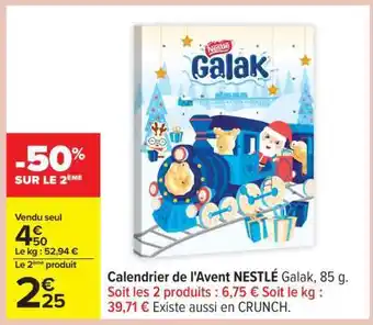 Carrefour Calendrier de l'Avent NESTLÉ Galak offre