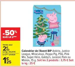 Carrefour Calendrier de l'Avent BIP offre