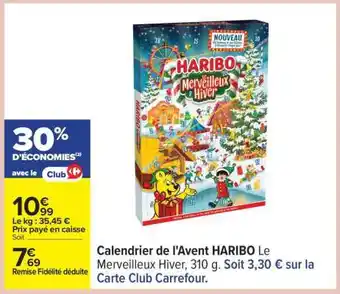 Carrefour Calendrier de l'Avent HARIBO Le Merveilleux Hiver offre