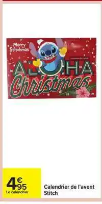 Carrefour Calendrier De L'avent Stitch offre