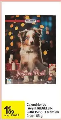 Carrefour Calendrier de l'Avent RIEGELEIN CONFISERIE offre