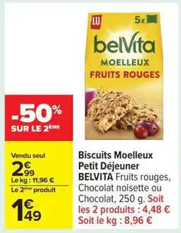 Carrefour Biscuits Moelleux Petit Déjeuner BELVITA offre