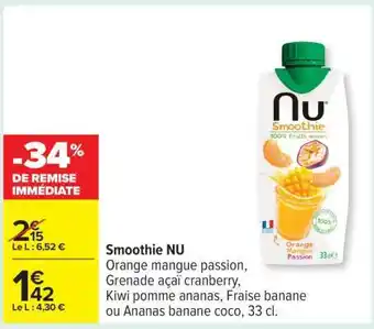 Carrefour Smoothie NU offre