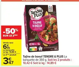 Carrefour Tajine de boeuf TENDRE & PLUS offre