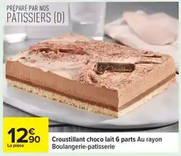 Carrefour Croustillant choco lait 6 parts offre