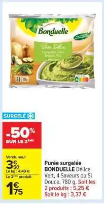 Carrefour Purée surgelée BONDUELLE Délice offre