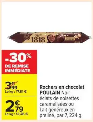 Carrefour Rochers en chocolat POULAIN offre