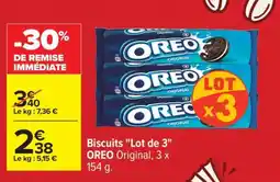 Carrefour Biscuits Lot de 3 OREO Original offre