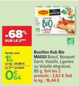 Carrefour Bouillon Kub Bio 'Maggi' offre