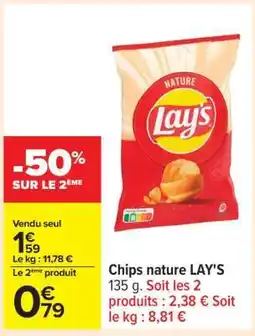 Carrefour Chips Nature Lay's offre