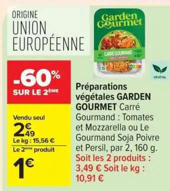Carrefour GARDEN GOURMET Carré Gourmand offre