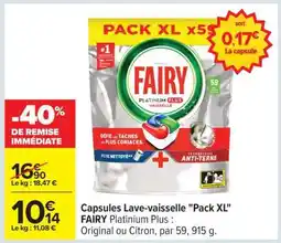 Carrefour Capsules lave-vaisselle Pack XL offre