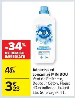 Carrefour Adoucissant Concentré Minidou offre