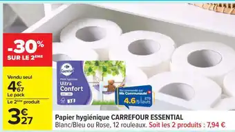 Carrefour Papier hygiénique CARREFOUR ESSENTIAL offre