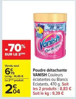Carrefour POUDRE DÉTACHANTE “VANISH” offre