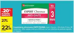 Carrefour FORTÉ PHARMA Expert cheveux : Anti-chute 3 mois offre