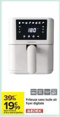 Carrefour Friteuse sans huile Air Fryer digitale offre