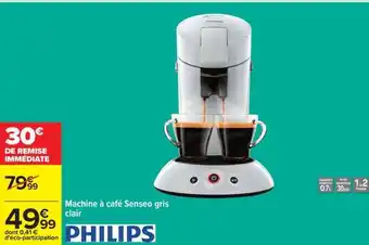 Carrefour Machine à café Senseo gris clair offre