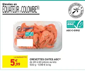 Intermarché Hyper Crevettes cuites ASC offre