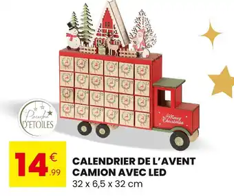 Stokomani Poussière D'Étoiles Calendrier de l'Avent Camion avec LED offre