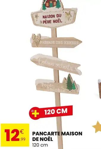 Stokomani Pancarte Maison de Noël offre