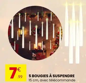 Stokomani 5 bougies à suspendre offre