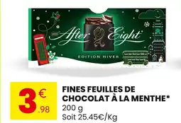 Stokomani AFTER EIGHT Fines feuilles de chocolat à la menthe offre