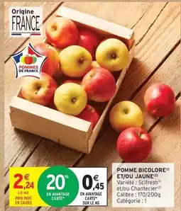 Intermarché Hyper Pomme bicolore et/ou jaune offre